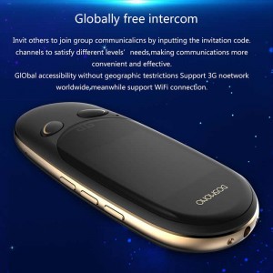 Dispozitiv de traducere inteligentă a limbii, 72 de limbi online 8 limbi offline AI Instant Voices Digital Translator Traducător simultan Recorder Device Intercom pentru turism Învățarea afacerilor (negru)