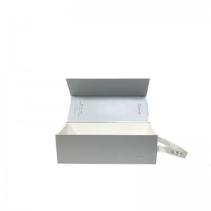 lux de mici pliere mat negru magnetic îngrijire a pielii ruj cutie de ambalare cadou de hârtie cosmetică cu închidere panglică