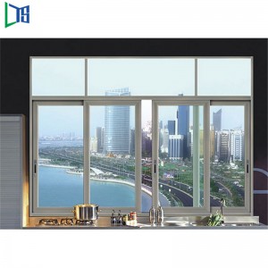 Ferestre cu alunecare din aluminiu sau Ferestre Stacker cu acoperire cu pulbere Gresie și negru Fo Resdentrail și clădiri comerciale