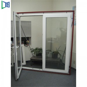 Înclinare din aluminiu din sticlă dublă cu deschidere în două căi și întoarcerea ferestrelor Filipine cu strat de pulbere gri