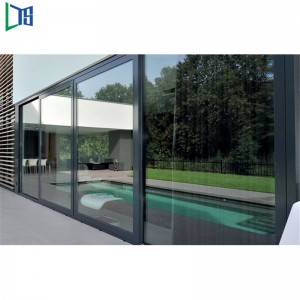 Ușă glisantă de securitate din aluminiu, acoperită cu praf și acoperită cu praf profesional