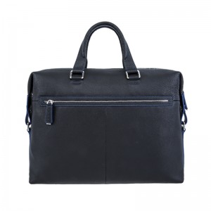 18SG-6817F Geantă de afaceri pentru bărbați Leechee portofel din piele naturală cu buzunar cu set