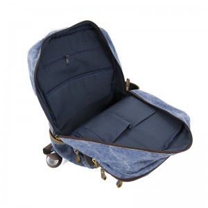 19SC-7910D China lider din fabrică durabilă nebunie piele de călire sac de călătorie rucsac pânză