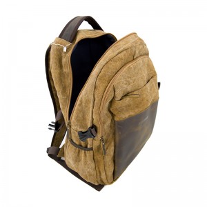 19SC-7911D producător profesionist pentru rucsac de piele de pânză vintage rezistent