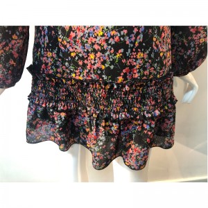 V-NECK FLORA Vopsea PRINT JLWD0014