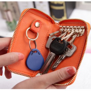 HD0827 - Suport auto din piele PU cu cheie personalizabilă cu 6 cârlige cheie