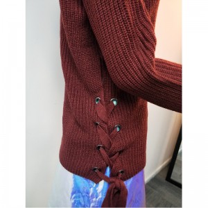 RED SLIDE-SIDE SWEATER RLWS00063F