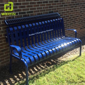 Baterie metalică pentru încărcător de telefon mobil cu energie solară pentru parc în aer liber