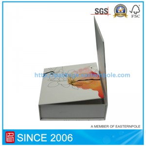 Cutie de hârtie cu sigiliu de magnet de lux cu clapetă dublă