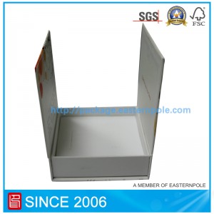 Cutie de hârtie cu sigiliu de magnet de lux cu clapetă dublă