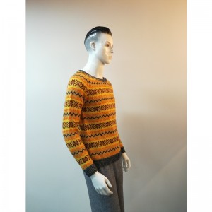 ORANGE PRINT SWEATER RLMS0012F