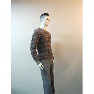 Pulover cu imprimeu gri RLMS0040F