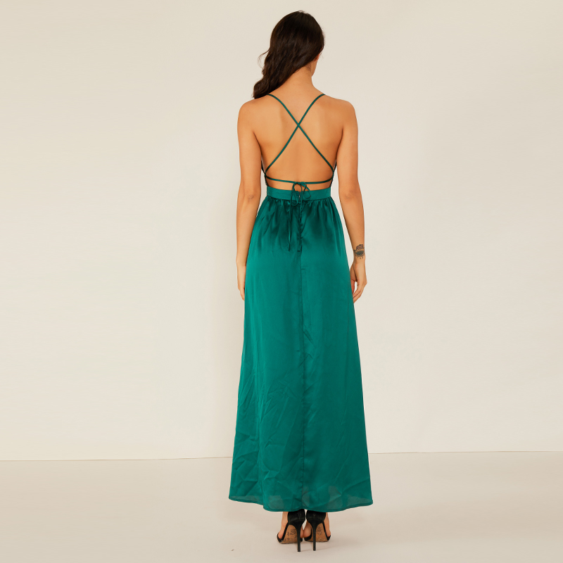 Custom Oem de vară verde Coctail Off umăr Sexy Seară Backless X Lady Elegant rochie femei WM0005