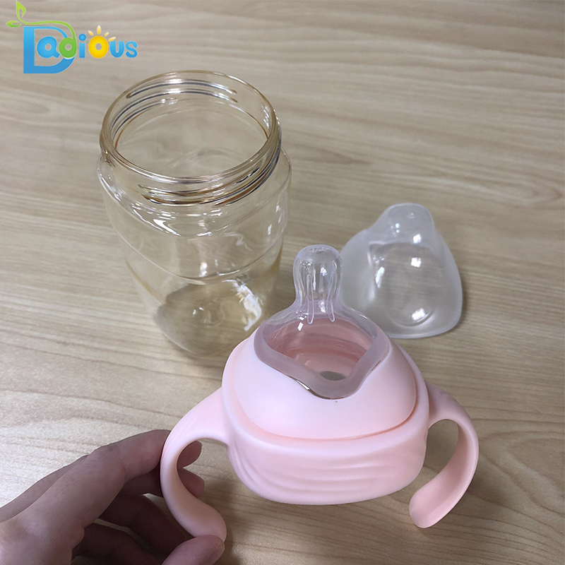 Nou-nascuti BPA Free PPSU Sticla de hrana 240ml Baby Bottle Custom Logo Sticla de lapte pentru bebelusi cu mânere