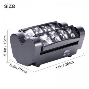 profesionale de fabricație 8 * 10w 8 ochi păianjen luminile condus dj lumini
