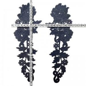 2 Broderie avansată croșetat, aplicație decolteu decolteu dantelă femeie