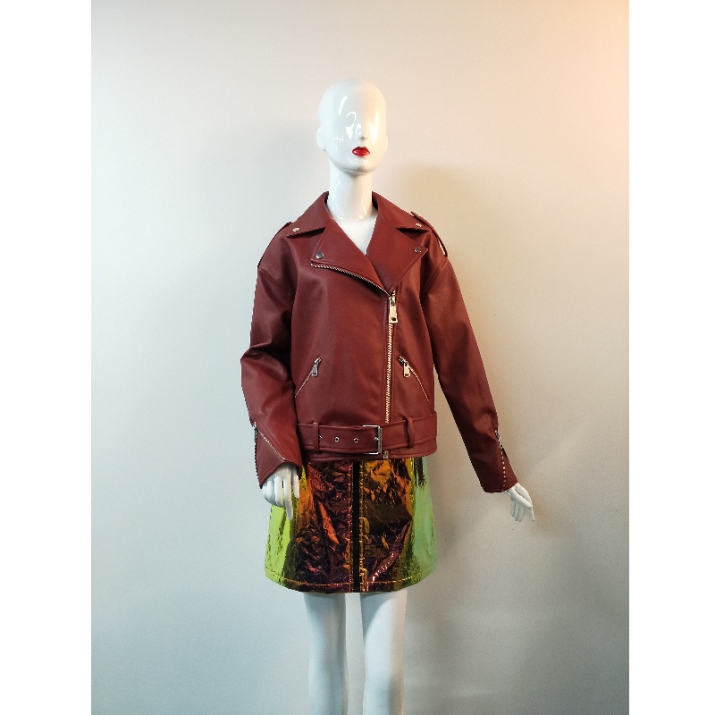 JACKET BURGUNDY PU BICICLETĂ RLWPJ0025N