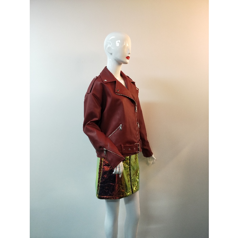 JACKET BURGUNDY PU BICICLETĂ RLWPJ0025N