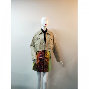 Jacheta KHAKI SHORT PU RLWPJ0028N