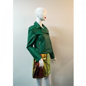 Jacheta cu bicicletă verde PU RLWPJ0011N