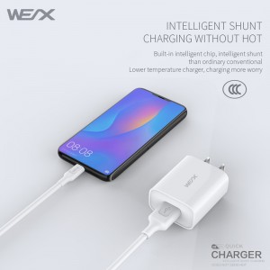 WEX -V8 încărcător cu perete unic port 65292; încărcător cu usb