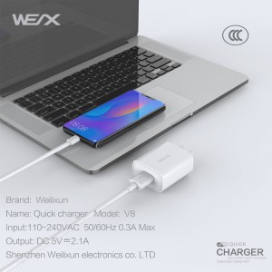WEX -V8 încărcător cu perete unic port 65292; încărcător cu usb