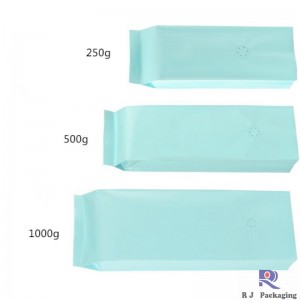 Wholesale Side Gusset Valved Matte sau gloss aluminiu folie de cafea Bag 250g 500g 1000g