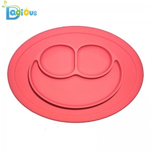 Amazon Hot Sale Baby One-Piece Silicon Placemat Safe Kids Placa de aspiratie