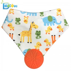 Cel mai nou design BPA Gratuit Salbă Bandana Bumbac Teether Bandană Băutură Băiete pentru bebeluși pentru îngroșare și dinți