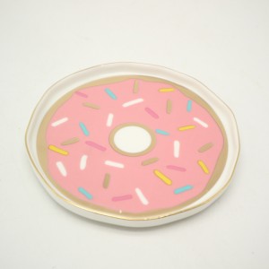 Placă de bijuterii din ceramică Inel de bijuterii Fată de depozitare Placă de inel din ceramică de aur