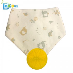 Baby \u0026 Toddler Teething Bandana Bib Muslin Bibs Bandana Drool Salopete cu teether