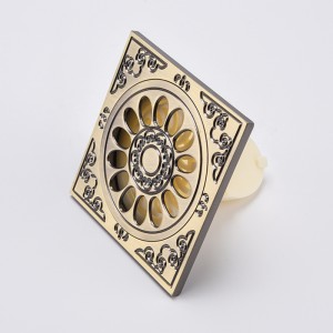 Filtru de scurgere decorativ pentru pardoseală din pvc din alamă