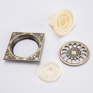 Filtru de scurgere decorativ pentru pardoseală din pvc din alamă