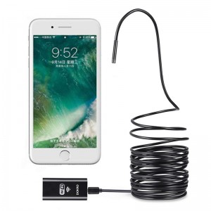 Endoscop wireless 2,0 Megapixeli WiFi WiFi Borescope Micro Interfață Inspecție impermeabilă Camera pentru șarpe pentru Android, iOS și Windows, iPhone, Samsung, Tablet, Mac