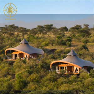 Prefabricate din fabrică de lux PVDF membrană Material Structură din oțel cort de hotel