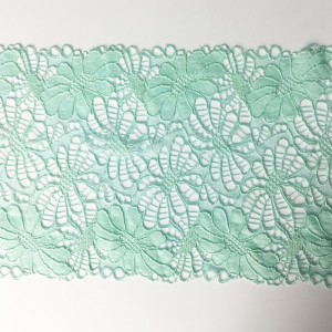 Dantelă elastică din nylon spandex largă, cu lățime de 18 cm pentru lenjerie sau îmbrăcăminte