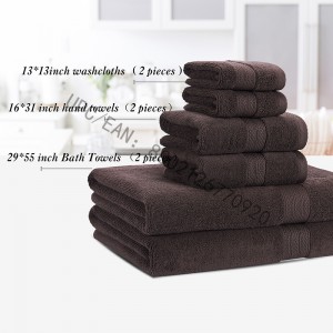JMD TEXTILE Set de prosoape de baie, prosoape de bumbac pătrate Set gri de 6 prosoape bucătărie piscină gospodărie, prosoape durabile absorbante confortabile prosop extra mare (2 spălături, 2 prosoape de mână, 2 prosoape de baie)