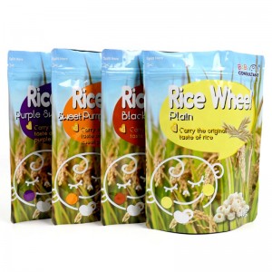 sac de mâncare resigilabil sau sac de ambalare sac de orez ambalaj cu fermoar pe partea de sus