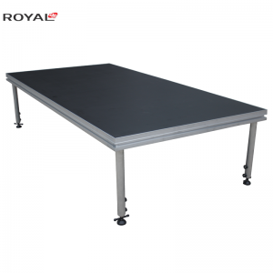 Etapa portabilă din aluminiu și faza de instalare rapidă