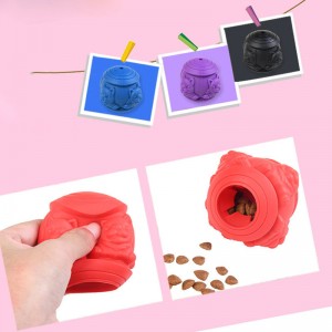 Jucării din silicon pentru animale de companie jucărie molar pentru câini mâncare pentru animale de companie care scurge minge mușcătură de silicon Jucărie