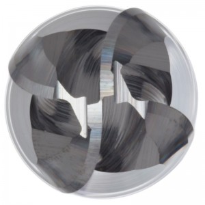 Moara de capăt a nasului cu bile din carbură, atingere foarte lungă, finisaj netrat (strălucitor), helixă de 30 de grade, 4 flauturi, lungime totală de 3 \