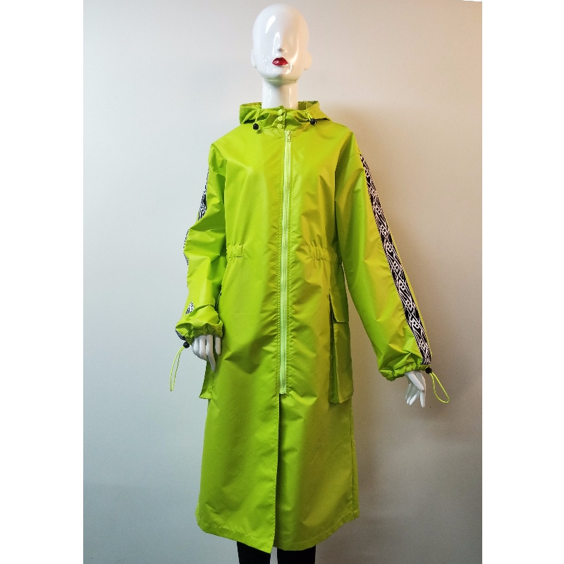 JACKET FLUORESCENT LADIES VERDE LONGLINE WINDBREAK RLWJ0009