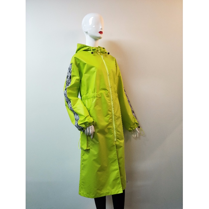 JACKET FLUORESCENT LADIES VERDE LONGLINE WINDBREAK RLWJ0009