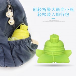 Cupa de apa creativa portabila de silicagel creativa de mancare pliabila sport în aer liber personalitate sticlă de apă care rulează fitness portabil sport cupă de apă