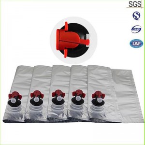 Furnizor chinez cu ridicata 3L 5L pungă de aluminiu pungă de vin în cutie