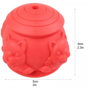 Jucării din silicon pentru animale de companie jucărie molar pentru câini mâncare pentru animale de companie care scurge minge mușcătură de silicon Jucărie