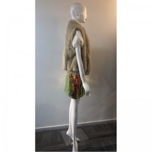 LADIES 'CREAM FUR GILET RLWF0002