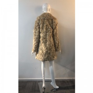 LADIES 'BEIGE LONG FUR HAT RLWF0008