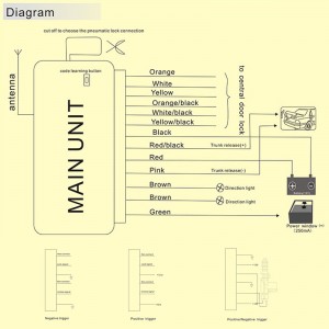la distanță universal portbagaj central de blocare a ușii de eliberare intrări unice fără cheie