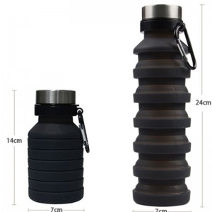 Cupa comprimata din silicon moda ceainică sport din silicon, ceașcă telescopică creativă din silicon poate fi personalizată logo